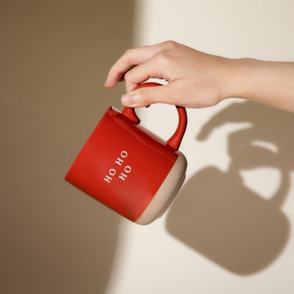 Ho Ho Ho 14oz. Red Stoneware Coffee Mug on Sale - Image 4