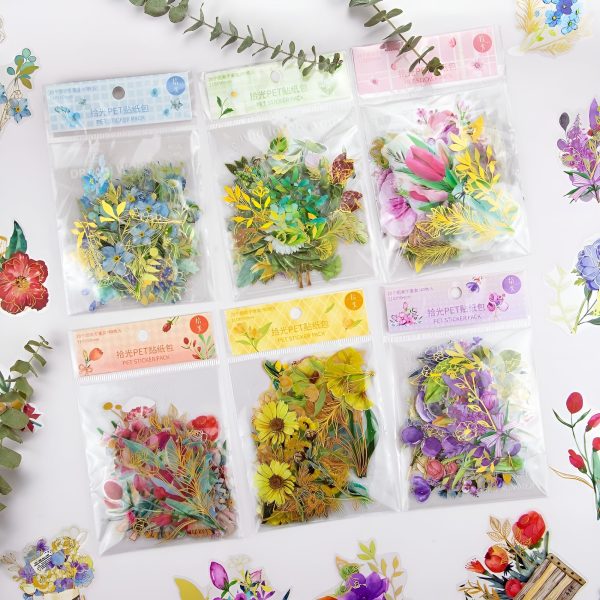 Bronzing PET Flower Stickers For Cheap - Image 5