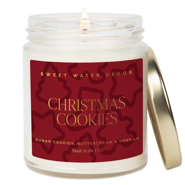 Christmas Cookies Soy Candle | 9oz. Clear Jar (Sugar Cookies) Cheap